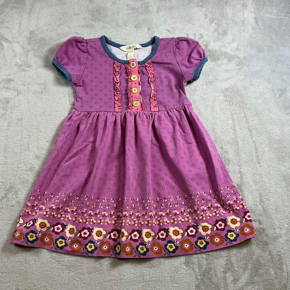 Matilda Jane 18-24 Months My Marionette Dress Purple Flowers Short Sleeve